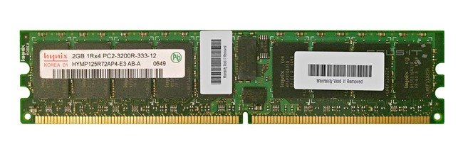 Arbeitspeicher 1x 2GB Hynix ECC REGISTERED DDR2  400MHz PC2-3200 RDIMM | HYMP125R72AP4-E3