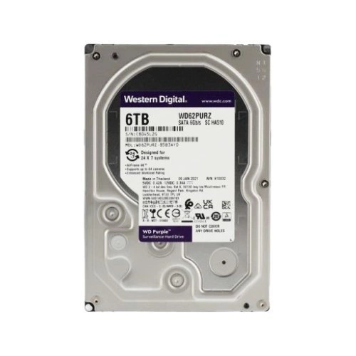 Festplatte Western Digital PURPLE 3.5'' HDD 6TB 5640RPM SATA 6Gb/s 128MB | WD62PURZ