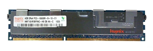 Arbeitspeicher 1x 4GB Hynix ECC REGISTERED DDR3  1333MHz PC3-10600 RDIMM | HMT151R7BFR4C-H9