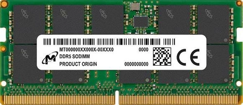 Arbeitspeicher 1x 16 GB Micron SO-DIMM ECC DDR5 4800MHz PC5-38400 | MTC10C1084S1TC48BA1R
