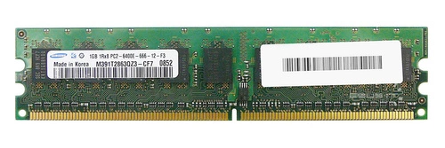Arbeitspeicher 1x 1GB Samsung ECC UNBUFFERED DDR2  800MHz PC2-6400 UDIMM | M391T2863QZ3-CF7