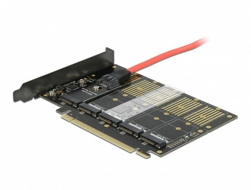 Delock karte PCI Express x16 do 5 x M.2 B,B+M SATA | 90435