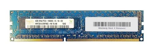 Arbeitspeicher 1x 4GB Hynix ECC UNBUFFERED DDR3 2Rx8 1333MHz PC3-10600 UDIMM | HMT351U7BFR8C-H9