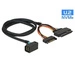 Delock Kabel SFF-8643 Stecker gewinkelt > U.2 SFF-8639 Buchse + SATA Stromanschluss 0.75m |  84822