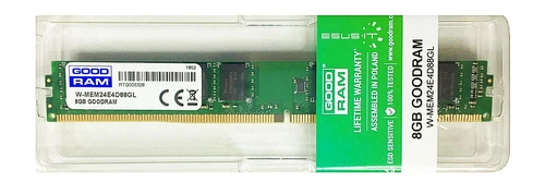 Arbeitspeicher 1x 8GB GoodRAM ECC UNBUFFERED DDR4  2400MHz PC4-19200 UDIMM | W-MEM24E4D88GL