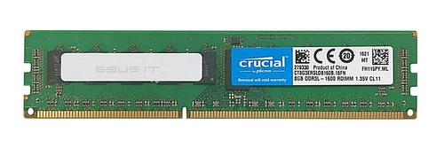 Arbeitspeicher 1x 8GB Crucial ECC REGISTERED DDR3  1600MHz PC3-12800 RDIMM | CT8G3ERSLD8160B.18FN