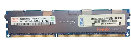 Arbeitspeicher 1x 4GB Hynix ECC REGISTERED DDR3  1333MHz PC3-10600 RDIMM | HMT151R7TFR4C-H9