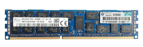 Arbeitspeicher 1x 8GB Hynix ECC REGISTERED DDR3 2Rx4 1600MHz PC3-12800 RDIMM | HMT31GR7EFR4C-PB