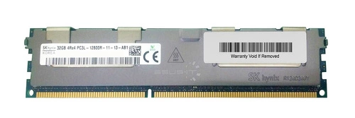 Arbeitspeicher 1x 32GB Hynix ECC REGISTERED DDR3  1600MHz PC3-12800 RDIMM | HMT84GR7BMR4A-PB