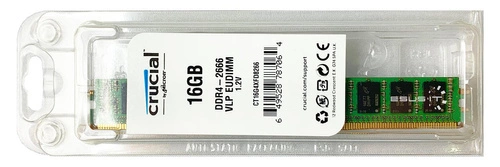 Arbeitspeicher 1x 16GB Crucial ECC UNBUFFERED DDR4 2Rx8 2666MHZ PC4-21300 UDIMM | CT16G4XFD8266