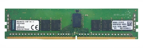 Arbeitspeicher 1x 8GB Kingston ECC REGISTERED DDR4 2Rx8 2133MHz PC4-17000 RDIMM | KVR21R15D8/8