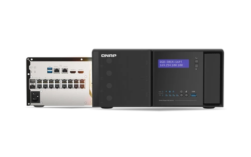Schalter QNAP QGD-3014-16PT-8G 14x 1Gb 2x RJ-45/SFP+ 140 W PoE+