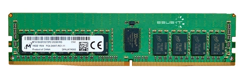Arbeitspeicher 1x 16GB Micron ECC REGISTERED DDR4 1Rx4 2400MHz PC4-19200 RDIMM | MTA18ASF2G72PZ-2G3