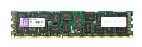 Arbeitspeicher 1x 16GB Kingston ECC REGISTERED DDR3  1600MHz PC3-12800 RDIMM | KTH-PL316/16G