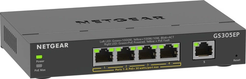 Schalter Netgear GS305EP-100PES 5x 1Gb 63 W PoE+