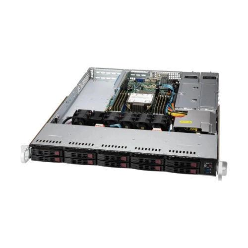 Serverplattform Supermicro 1U 110P-WTR SYS-110P-WTR Intel x 1 DDR4 x 8 10 x 2.5" SATA/SAS/NVME PSU 1+1
