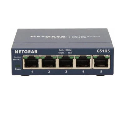 Switch Netgear GS105GE | 128 kB | 10 Gb/s | 5x Ethernet Anschluss