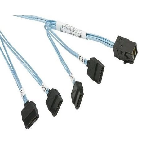 Supermicro Kabel Mini SAS HD | 4 SATA, ​​0.2m | CBL-SAST-0703