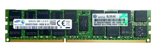 Arbeitspeicher 1x 16GB Samsung ECC REGISTERED DDR3 2Rx4 1600MHz PC3-12800 RDIMM | M393B2G70QH0-YK0