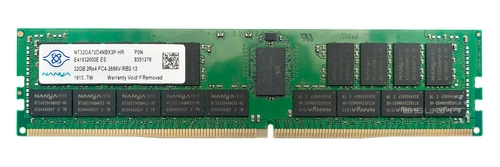 Arbeitspeicher 1x 32GB Nanya ECC REGISTERED DDR4 2Rx4 2666MHZ PC4-21300 RDIMM | NT32GA72D4NBX3P-HR