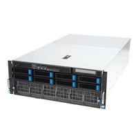Serverplattform ASUS 4U ESC8000A-E12P-SKU5/10G/3kW(2+2)/4PCIe/OCP 90SF02H5-M00230 AMD x 2 DDR5 x 24 9 x 2.5" SATA/NVME PSU 2+2
