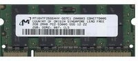 Arbeitspeicher 1x 2GB Micron SO-DIMM DDR2 800MHz PC2-6400 | MT16HTF25664HY-800