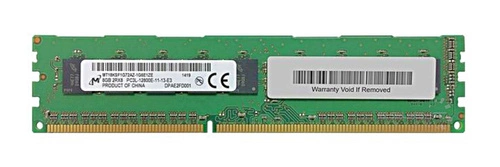 Arbeitspeicher 1x 8GB Micron ECC UNBUFFERED DDR3  1600MHz PC3-12800 UDIMM | MT18KSF1G72AZ-1G6