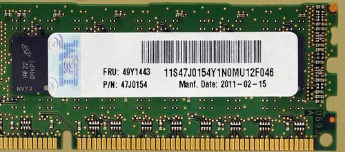 Arbeitsspeicher 1x 2GB IBM ThinkServer & System X DDR3 1333MHz ECC REGISTERED DIMM | 49Y1443 