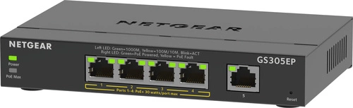 Schalter Netgear GS305EP-100PES 5x 1Gb 63 W PoE+