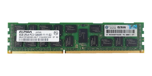 Arbeitspeicher 1x 8GB Elpida ECC REGISTERED DDR3  1600MHz PC3-12800 RDIMM | EBJ81RF4BDWD-GN-F