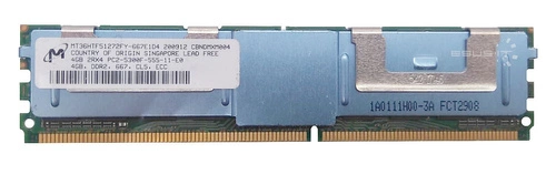 Arbeitspeicher 1x 4GB Micron ECC FULLY BUFFERED DDR2 667MHz PC2-5300 FBDIMM | MT36HTF51272FY-667