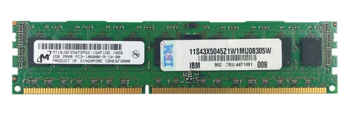Arbeitspeicher 1x 2GB ELPIDA ECC REGISTERED DDR3  1333MHz PC3-10600 RDIMM | MT18JSF25672PDZ-1G4