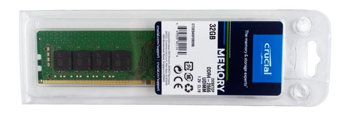Arbeitspeicher 1x 32GB Crucial NON-ECC UNBUFFERED DDR4 2666MHZ PC4-21300 UDIMM | CT32G4DFD8266