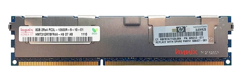 Arbeitspeicher 1x 8GB Hynix ECC REGISTERED DDR3  1333MHz PC3-10600 RDIMM | HMT31GR7BFR4A-H9