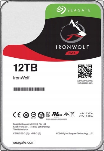 Festplatte Seagate IronWolf 3.5'' HDD 12TB 7200RPM SATA 6Gb/s 256MB | ST12000NVN0007-REC
