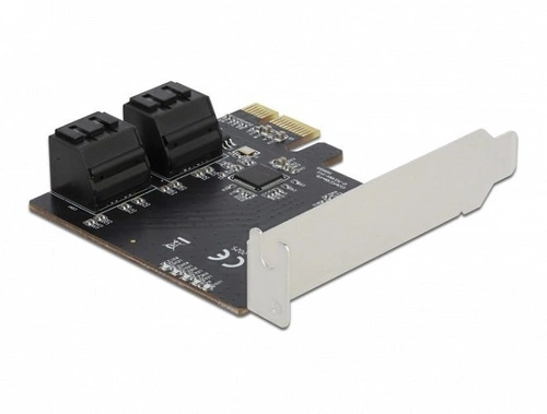 Delock 4xSATA Asmedia ASM1064 PCI Express x1 Card low profile