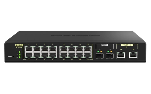 Schalter QNAP QSW-M2116P-2T2S 16x 2.5Gb | 2x 10Gb 2x SFP+ 280 W PoE+/PoE++