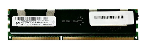 Arbeitspeicher 1x 4GB Micron ECC REGISTERED DDR3  1333MHz PC3-10600 RDIMM | MT36JSZF51272PZ-1G4