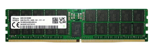 Arbeitspeicher 1x 64GB Hynix ECC REGISTERED DDR5 2Rx4 6400MHz PC5-51200 RDIMM | HMCG94AHBRA480N