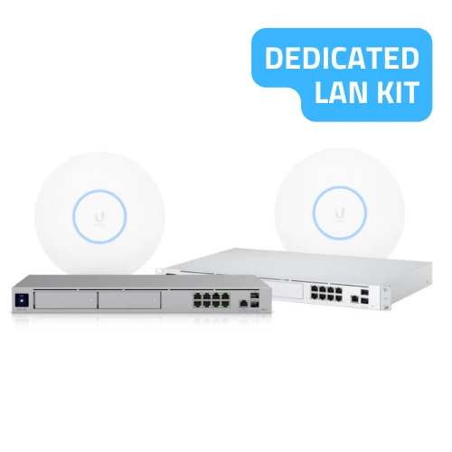 Ubiquiti-Kit für den Aufbau eines LANs mit 30-50 Benutzern