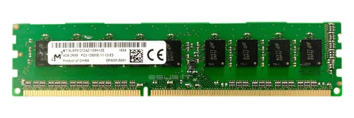 Arbeitspeicher 1x 4GB Micron ECC UNBUFFERED DDR3  1600MHz PC3-12800 UDIMM | MT18KSF51272AZ-1G6
