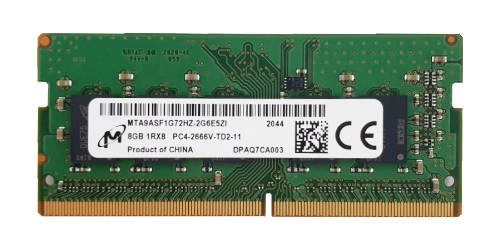 Arbeitspeicher 1x 8GB Micron SO-DIMM DDR4 2666MHZ PC4-21300 | MTA9ASF1G72HZ-2G6
