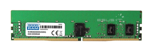 Arbeitspeicher 1x 8GB GoodRAM ECC REGISTERED DDR4 1Rx8 2666MHZ PC4-21300 RDIMM | W-MEM2666R4S88G