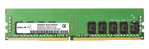 Arbeitspeicher 1x 32GB ESUS IT ECC UNBUFFERED DDR4 2Rx4 2133MHz PC4-17000 UDIMM | ESUD42133ED4/32G