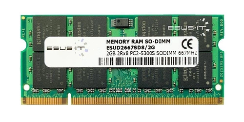 Arbeitspeicher 1x 2GB ESUS IT SO-DIMM DDR2 667MHz PC2-5300 | ESUD2667SD8/2G