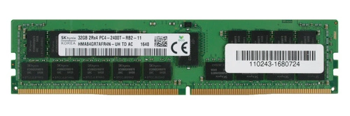 Arbeitspeicher 1x 32GB Hynix ECC REGISTERED DDR4 2Rx4 2400MHz PC4-19200 RDIMM | HMA84GR7AFR4N-UH