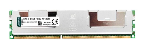 Arbeitspeicher 1x 32GB Kingston ECC REGISTERED DDR3 4Rx4 1333MHz PC3-10600 RDIMM | KCS-B200AQLV/32G