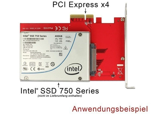 Delock Karte PCI Express x4 > 1x U.2 NVMe SFF-8639 | 89469