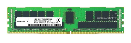 Arbeitspeicher 1x 64GB ESUS IT ECC REGISTERED DDR4 4Rx4 2666MHZ PC4-21300 RDIMM | ESUD42666RQ4/64G