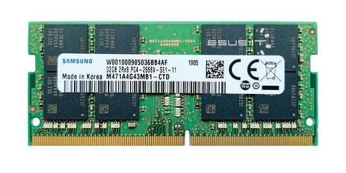 Arbeitspeicher 1x 32GB Samsung SO-DIMM DDR4 2666MHZ PC4-21300 | M471A4G43MB1-CTD